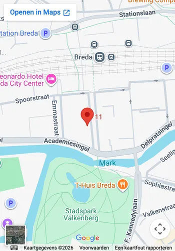 Kaart: Willemstraat 11A, 4811 AH Breda